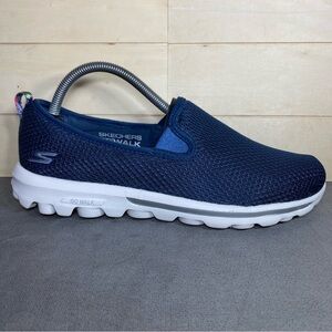 Skechers Go Walk Slip-Ons Blue Women's Size 9.5 Shoes Mesh 124980